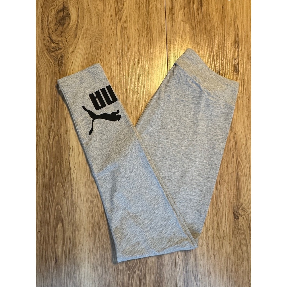 Puma Gray Athletic Medium Size Leggings with Logo